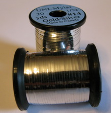 ������� ������ UNI mylar 20 yds 1/32 # 14  gold/silver